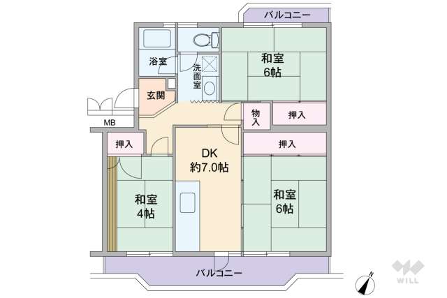 748954Rの間取り図