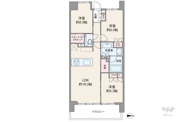 プラウド二子玉川:間取り図面