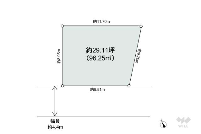 箕面市箕面8丁目 土地（敷地面積:96.25㎡）｜ウィル不動産販売