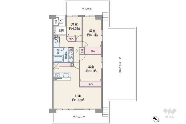 ダイアパレス宝塚月見山:間取り図面