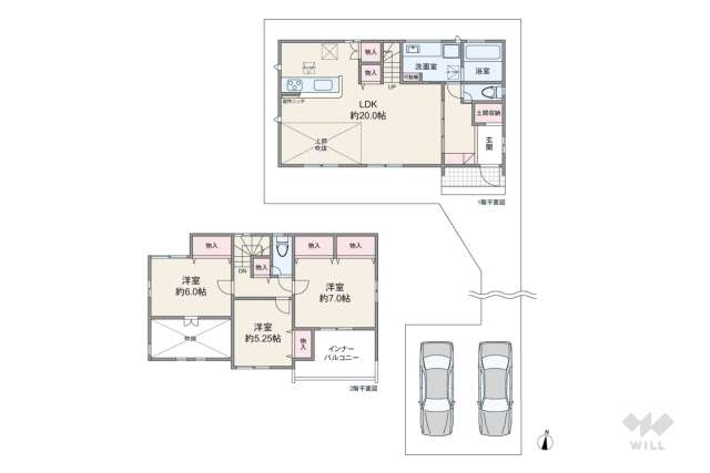 春日井市中央台7丁目 一戸建て:間取り図面