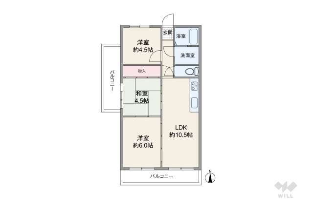 イスズハイツベル千僧:間取り図面