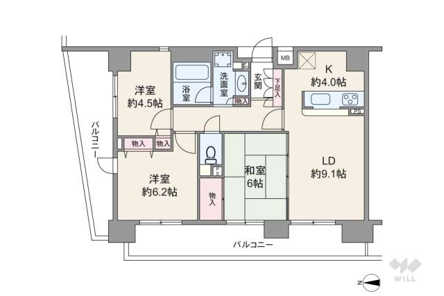 コスモ西蒲田:間取り図面