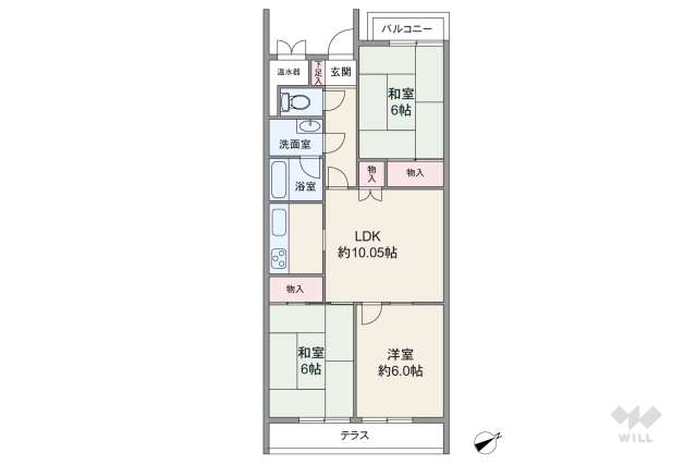 ライオンズマンション東山:間取り図面