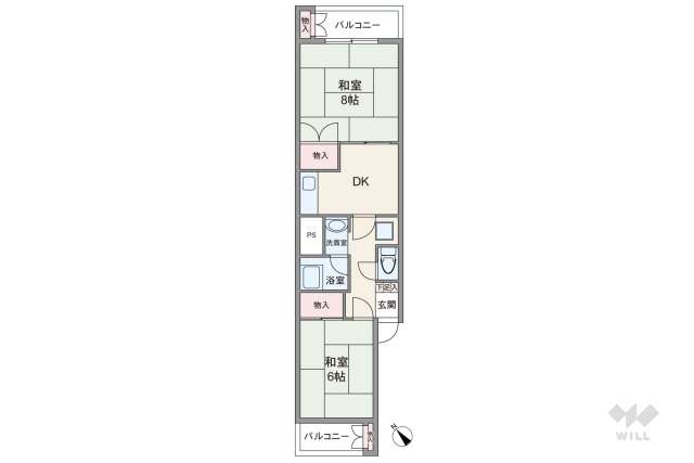 上用賀マンション:間取り図面