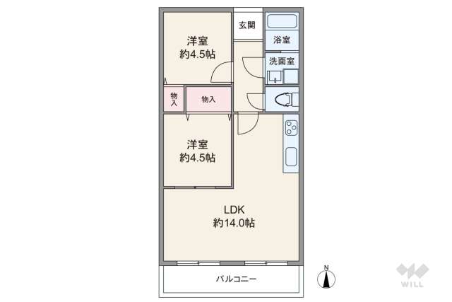ローズコーポニューオオサカ:間取り図面