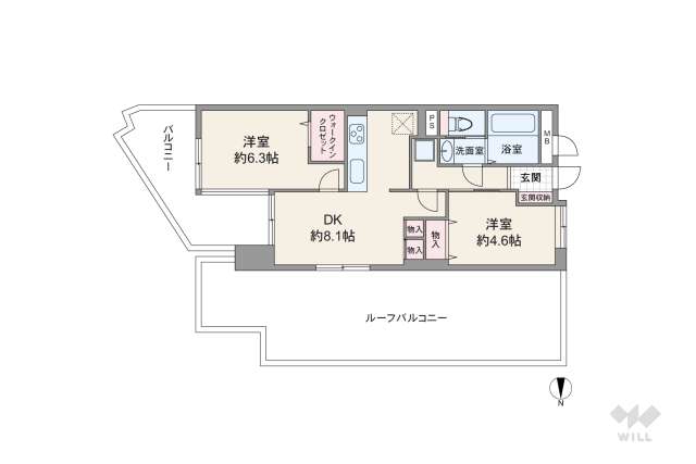 武庫之荘フレックス:間取り図面