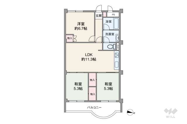 コボリマンション夙川老松台:間取り図面
