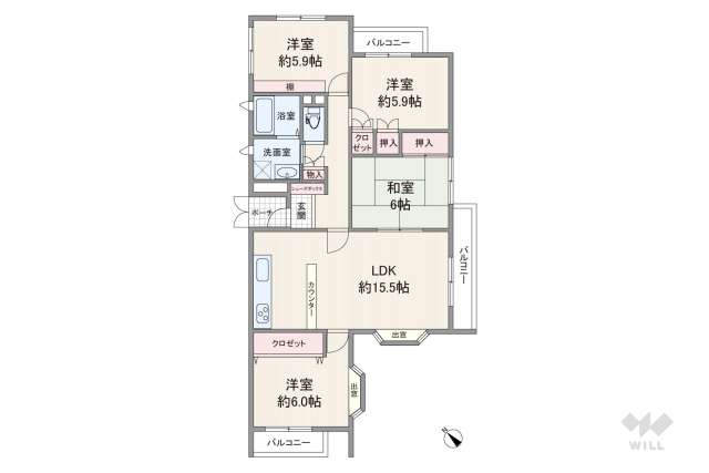 藤和ライブタウン池田五月山:間取り図面