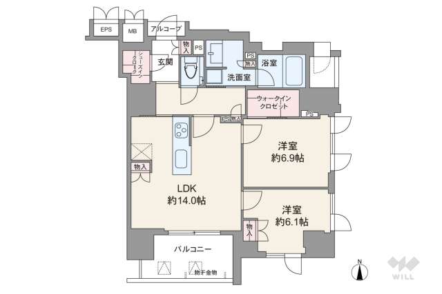 ジオタワー堺筋本町:間取り図面