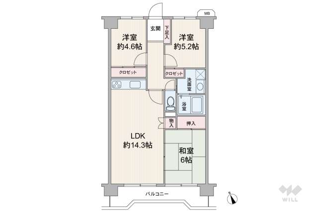 逆瀬川パークマンション:間取り図面