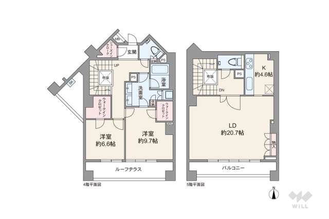 グローリオ蘆花公園ヴィラＣ棟:間取り図面