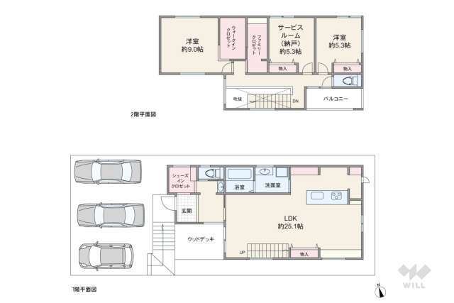 宝塚市御殿山3丁目 一戸建て:間取り図面