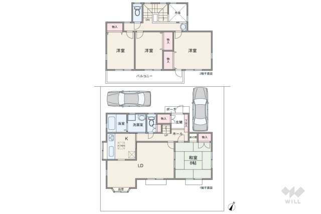尾張旭市城山町三ツ池 一戸建て:間取り図面