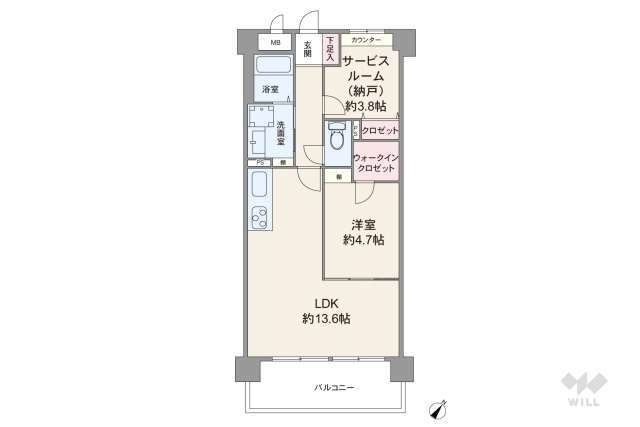 プリンスコート六甲:間取り図面