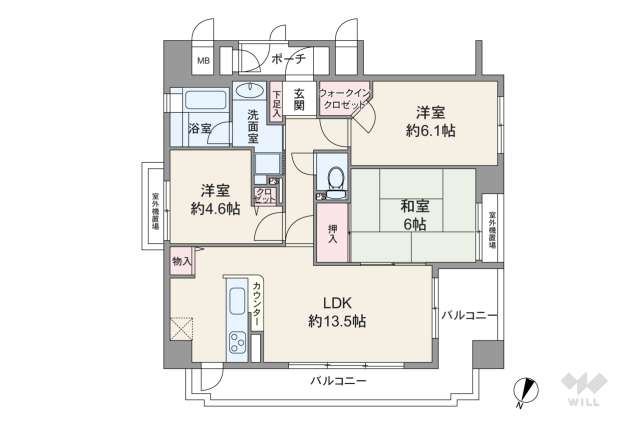 クレアーレ六甲道:間取り図面