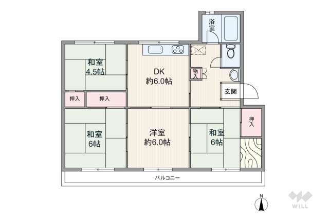 中山五月台住宅7号棟:間取り図面