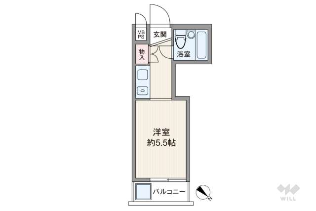 西新宿第2ローヤルコーポ:間取り図面