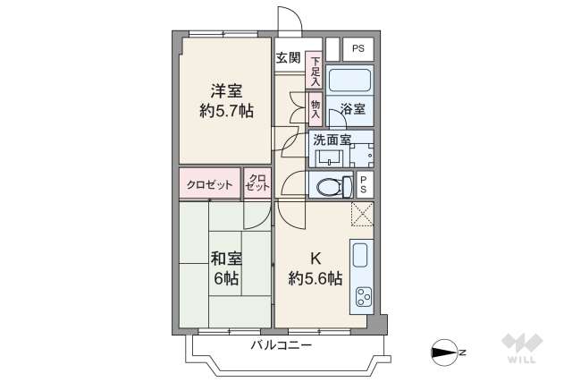 お花茶屋スカイマンション:間取り図面