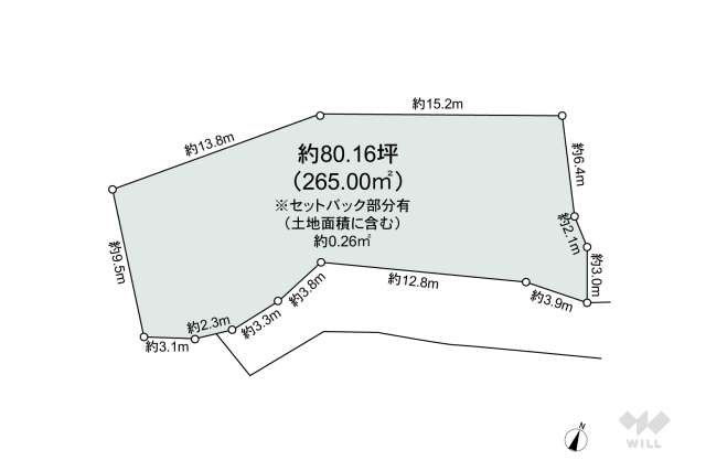 宝塚市雲雀丘3丁目 土地:間取り図面