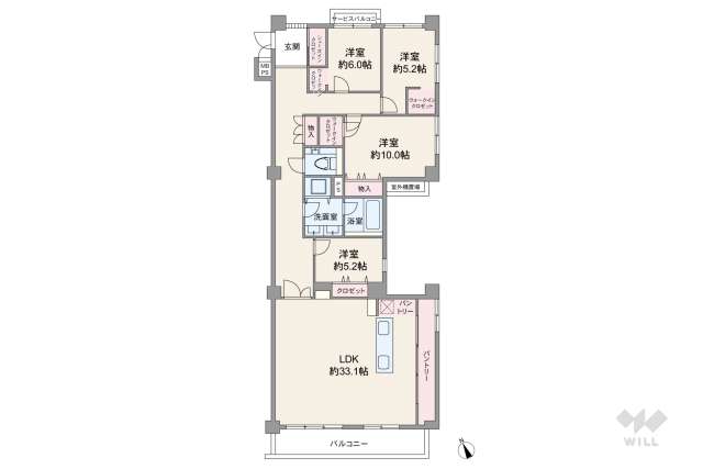 ライオンズマンション甲子園一番町:間取り図面