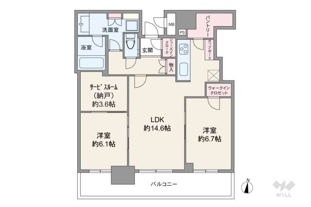 ブランズタワー梅田 North:間取り図面