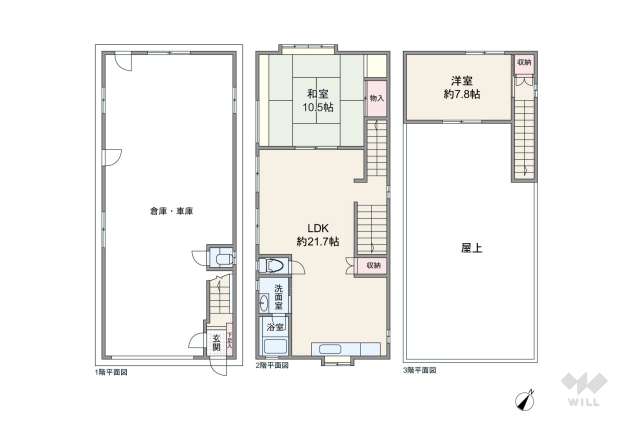 大阪市西区九条南4丁目 一戸建て:間取り図面