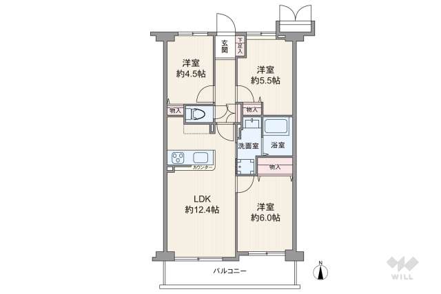 クリオ武蔵中原壱番館:間取り図面