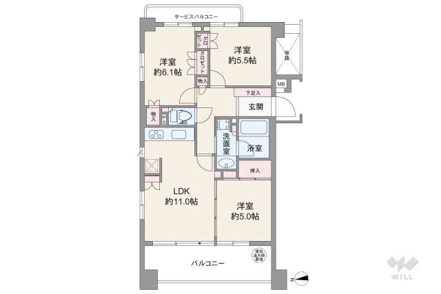 ネバーランド江坂垂水町:間取り図面
