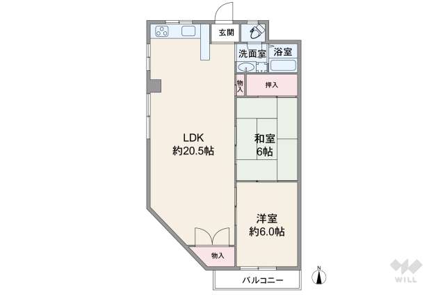 西宮ハイツヤマト:間取り図面