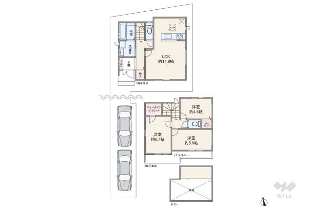 川口市上青木1丁目 一戸建て:間取り図面