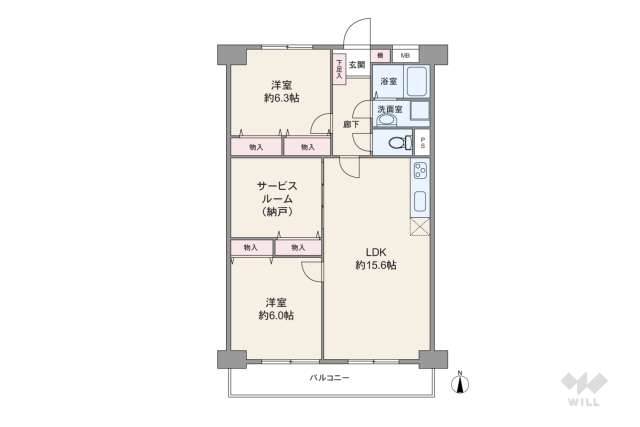 グリーンコーポ川口Ａ棟:間取り図面