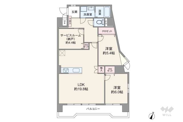 シャトー南八事:間取り図面