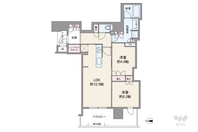 ジオタワー堺筋本町:間取り図面