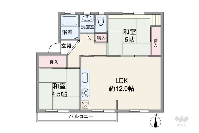 御園団地三号棟:間取り図面