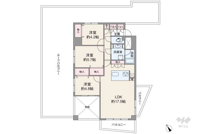 パレソレイユ世田谷二丁目:間取り図面