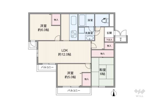 ダイアパレス魚崎:間取り図面