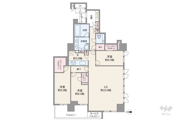 ジオタワー堺筋本町:間取り図面