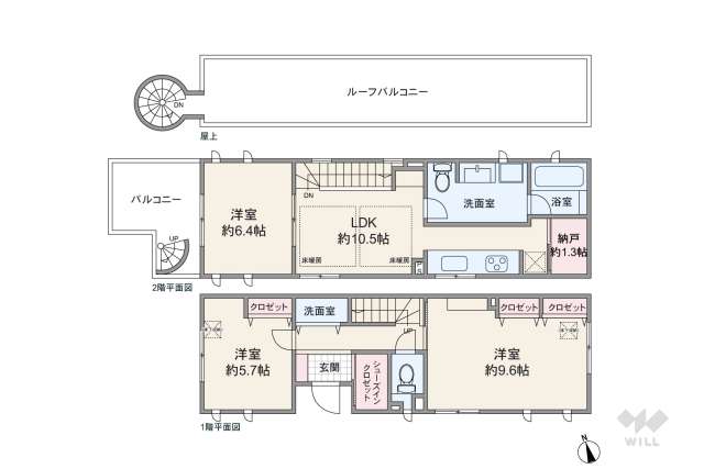 杉並区松庵1丁目 一戸建て:間取り図面