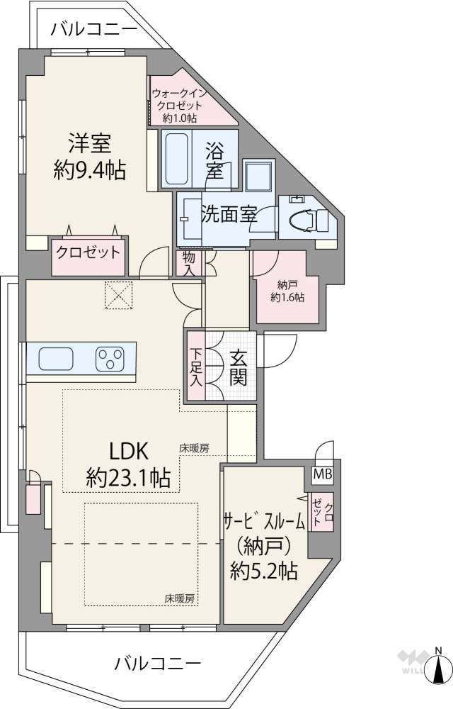 オリエンタル千駄ヶ谷:間取り図面