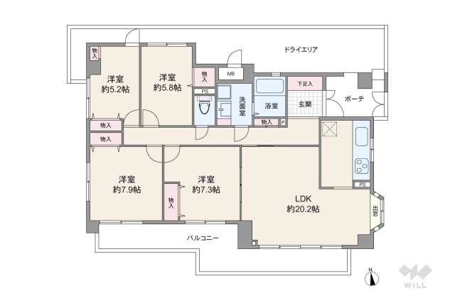 西宮名塩パークハウス:間取り図面