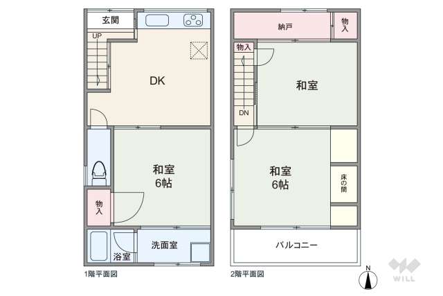 尼崎市下坂部2丁目 テラスハウス:間取り図面
