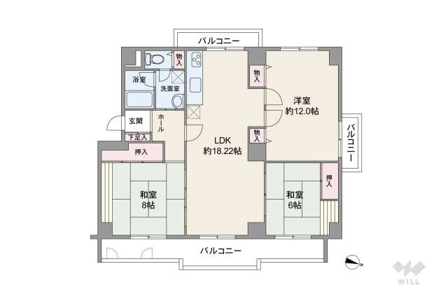 東灘ロイヤルマンション:間取り図面