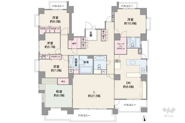 ラ・エスポア南覚王山:間取り図面