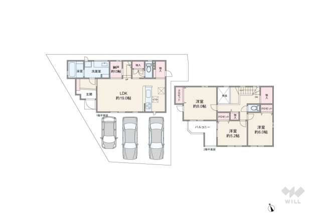 春日井市上田楽町 一戸建て:間取り図面