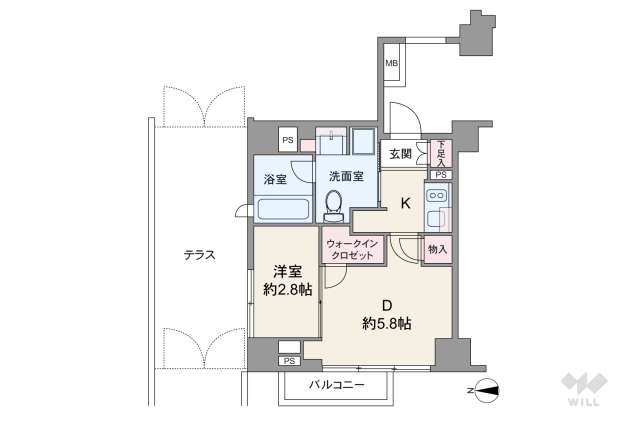 ピアース中野坂上:間取り図面