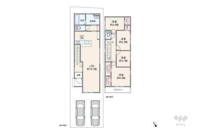 名古屋市緑区桃山2丁目 一戸建て:間取り図面