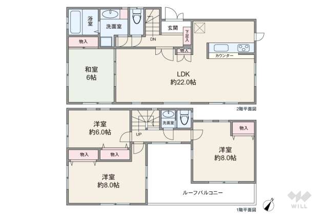 目黒区大岡山1丁目 一戸建て:間取り図面
