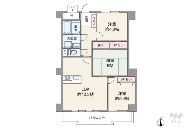 エスポア金山Ⅲ:間取り図面