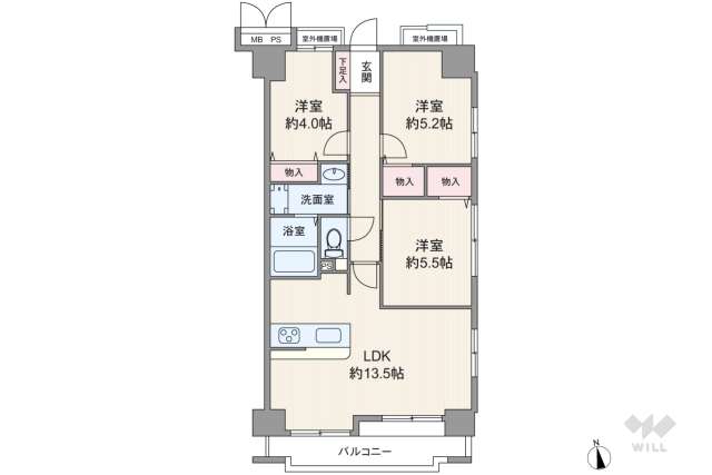 ライオンズマンション城東緑橋:間取り図面